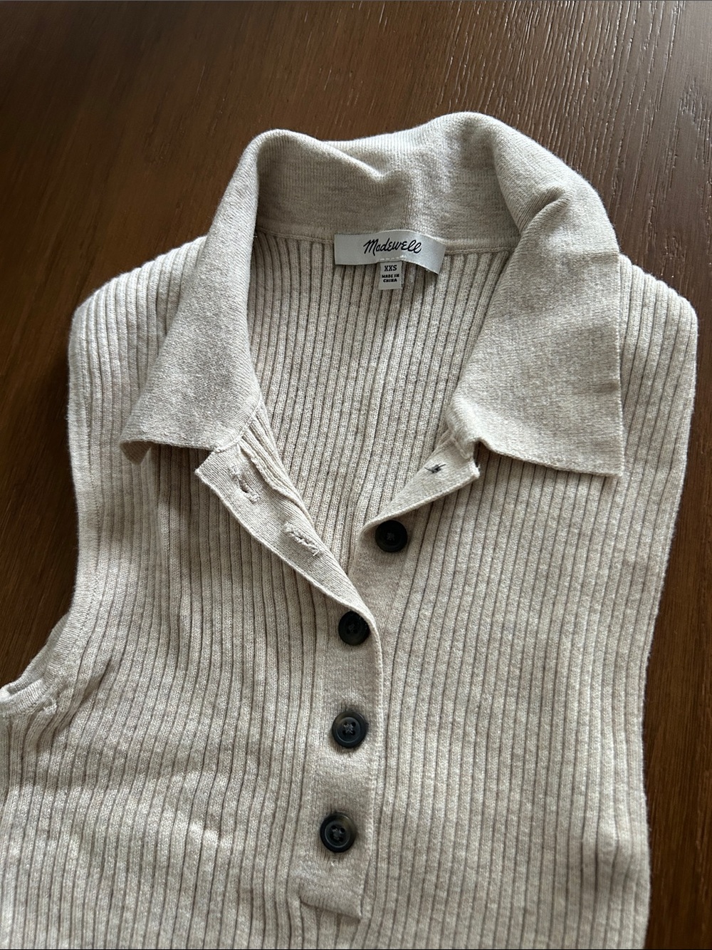 Madewell ribbed collared tank - Picture 3 of 4